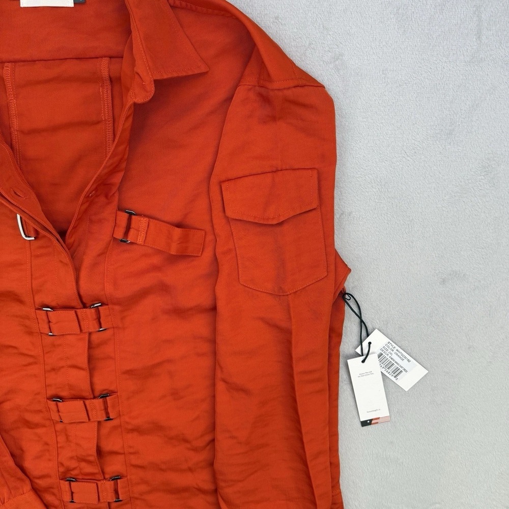 Honor The Gift Shirt Dress Womens 2XL Orange Strap Detail Streetwear - Picture 9 of 10